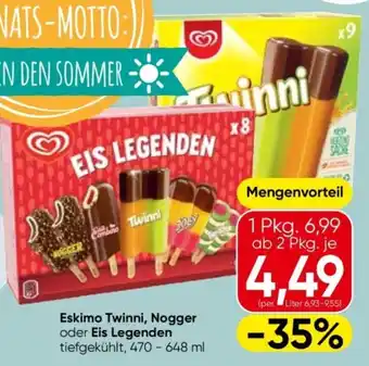 Eurospar Eskimo Twinni, Nogger oder Eis Legenden tiefgekühlt Angebot