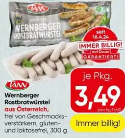Eurospar Wernberger rostbratwürstel aus österreich, Angebot