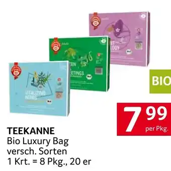 Transgourmet Teekanne bio luxury bag versch. sorten Angebot
