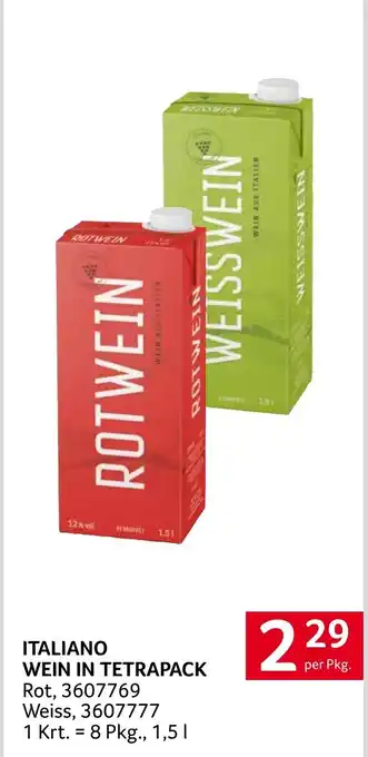 Transgourmet Italiano wein in tetrapack Angebot