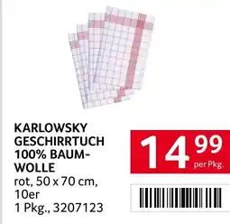 Transgourmet Karlowsky geschirrtuch 100% baum- wolle Angebot