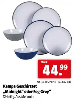 Eurogast Grissemann Kampa geschirrset ,,midnight" oder fog grey Angebot
