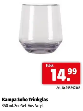 Eurogast Grissemann Kampa soho trinkglas Angebot