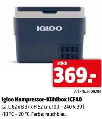 Eurogast Grissemann Igloo kompressor-kühlbox icf40 Angebot