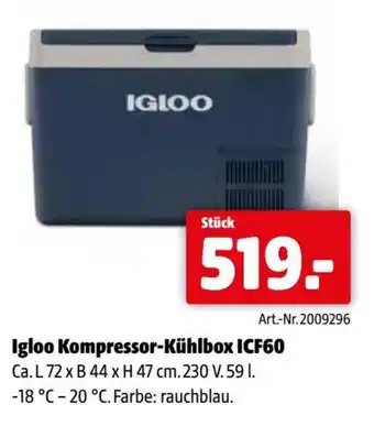 Eurogast Grissemann Igloo kompressor-kühlbox icf60 Angebot
