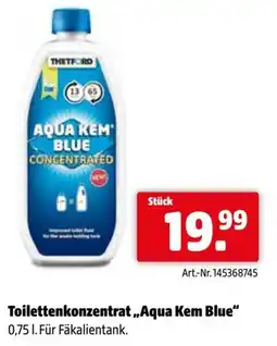 Eurogast Grissemann Toilettenkonzentrat „aqua kem blue Angebot