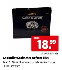 Eurogast Grissemann Gas bullet gaskocher aufsatz click Angebot