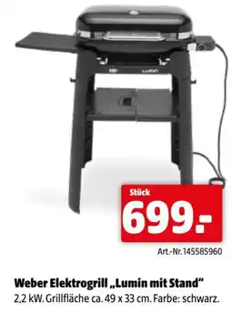 Eurogast Grissemann Weber elektrogrill „lumin mit stand Angebot