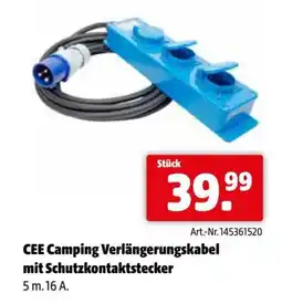 Eurogast Grissemann Cee camping verlängerungskabel mit schutzkontaktstecker Angebot