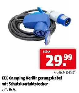 Eurogast Grissemann Cee camping verlängerungskabel mit schutzkontaktstecker Angebot