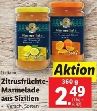 Lidl Italiamo Zitrusfrüchte- Marmelade aus Sizilien Angebot