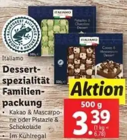 Lidl Italiamo Dessert spezialität FamiliDessert- Angebot