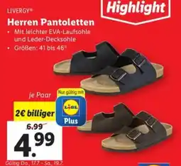 Lidl LIVERGY Herren Pantoletten Angebot