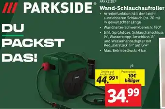 Lidl PARKSIDE Wand-Schlauchaufroller Angebot