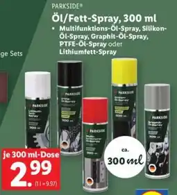 Lidl PARKSIDE Öl/Fett-Spray Angebot