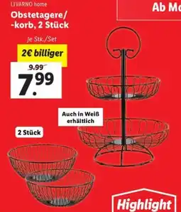 Lidl LIVARNO home Obstetagere/ -korb Angebot