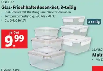 Lidl ERNESTO Glas-Frischhaltedosen-Set Angebot