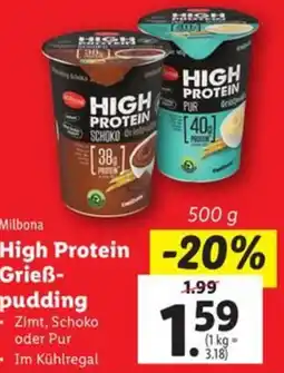 Lidl Milbona High Protein Grießpudding Angebot