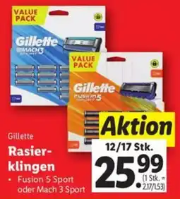 Lidl Gillette Rasier- klingen Angebot