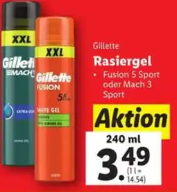 Lidl Gillette Rasiergel Angebot