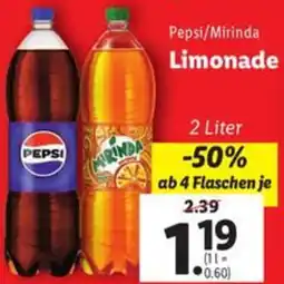 Lidl Pepsi/Mirinda Limonade Angebot