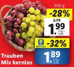 Lidl Trauben Mix kernlos Angebot