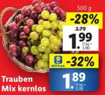 Lidl Trauben Mix kernlos Angebot
