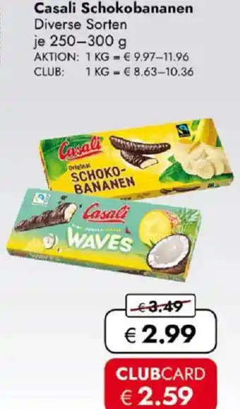 Travel FREE Casali Schokobananen Angebot