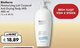 Travel FREE Biotherm Moisturizing Lait Corporel Anti-Drying Body Milk Angebot