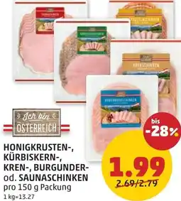 PENNY Honigkrusten, kürbiskern, kren, burgunder od. saunaschinken Angebot