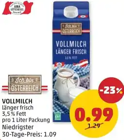 PENNY Vollmilch Angebot