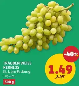 PENNY Trauben weiss kernlos Angebot