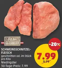 PENNY Schweinsschnitzel fleisch Angebot