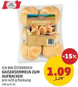 PENNY Ich bin österreich kaisersemmeln aufbacken Angebot