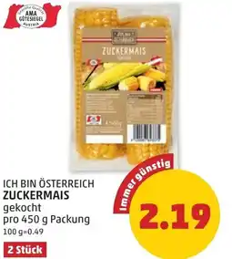 PENNY Ich bin österreich zuckermais Angebot