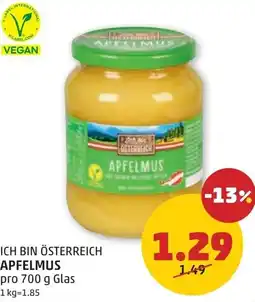 PENNY Ich bin österreich apfelmus Angebot