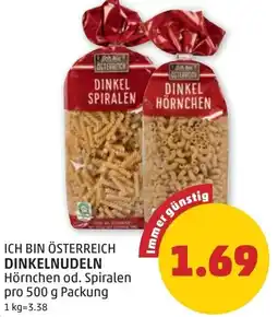PENNY Ich bin österreich dinkelnudeln Angebot
