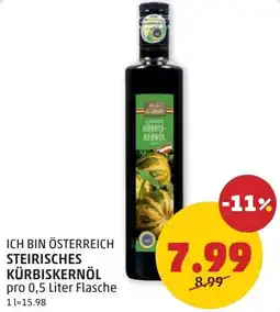 PENNY Ich bin österreich steirisches kürbiskernöl Angebot