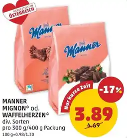 PENNY Manner mignon od. waffelherzen Angebot