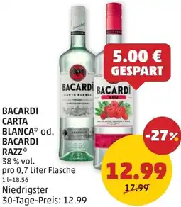 PENNY Bacardi carta blanca od. bacardi razz Angebot