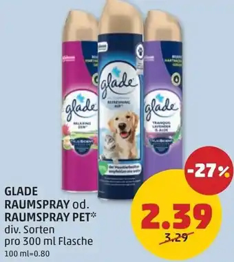 PENNY Glade raumspray od. raumspray pet Angebot