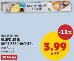PENNY Home ideas alufolie in abreissschachtel Angebot