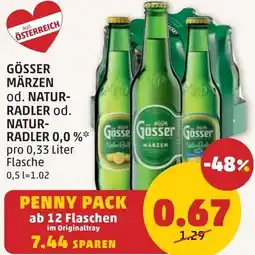PENNY Gösser märzen od. natur radler od. natur radler Angebot