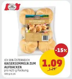 PENNY KAISERSEMMELN ZUM AUFBACKEN Angebot