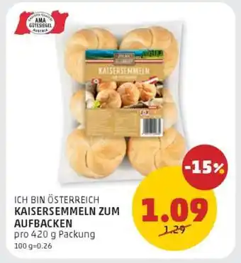 PENNY KAISERSEMMELN ZUM AUFBACKEN Angebot