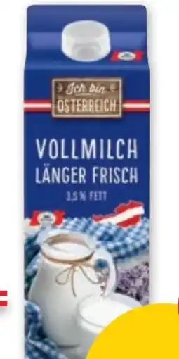 PENNY Ich bin Österreich Vollmilch Länger Frisch Angebot