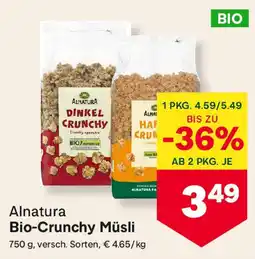MPreis Alnatura Bio-Crunchy Müsli Angebot