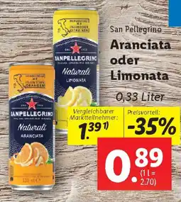 Lidl San Pellegrino Aranciata oder Limonata Angebot