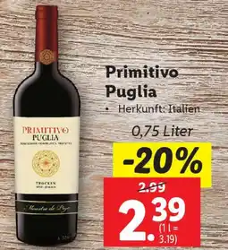 Lidl Primitivo Puglia Angebot
