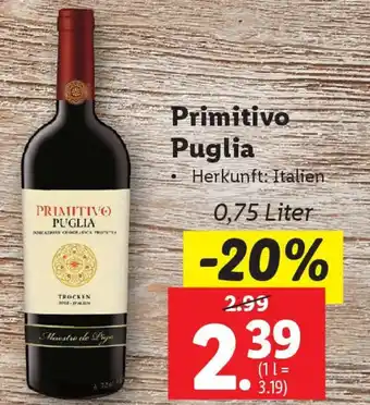 Lidl Primitivo Puglia Angebot